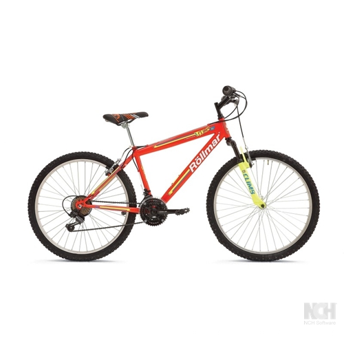 ROLLMAR Bici 20" CLIMB MTB 6v rosso/giallo Forcella Ammortizzata
